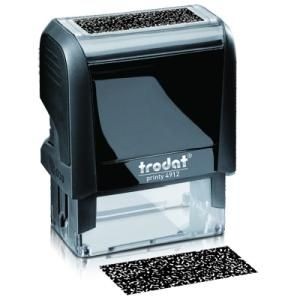 Secure I.D. Blocking Rubber Rectangle Stamp with Full Color Printed Case (3/4" x 1 7/8")